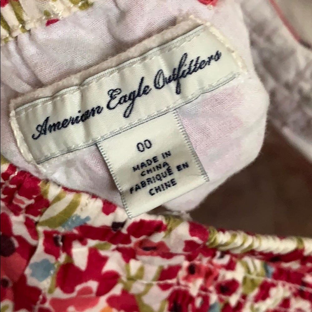 American Eagle Outfitters Strapless Pink Floral Dress - Picture 5 of 5